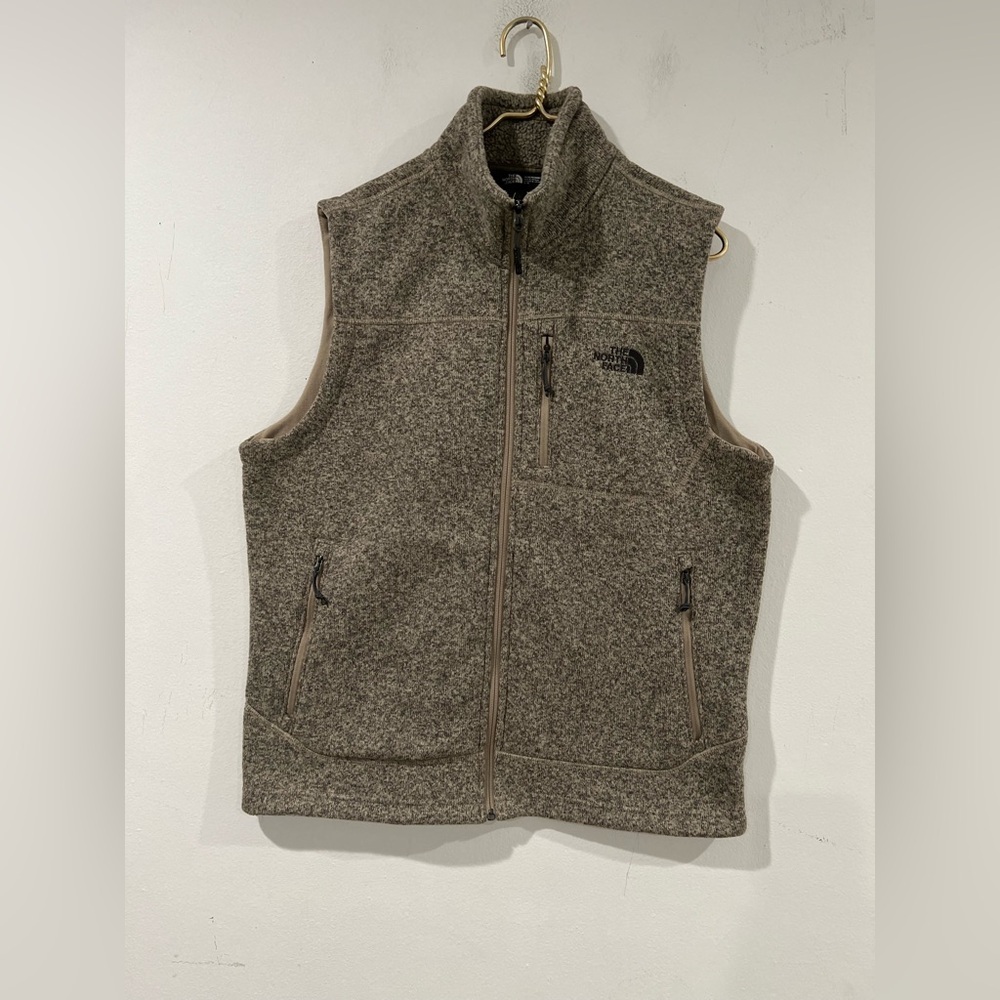 The North Face Brown Fleece Vest NWOT Men's Tsillan Knit Full Zip Vest